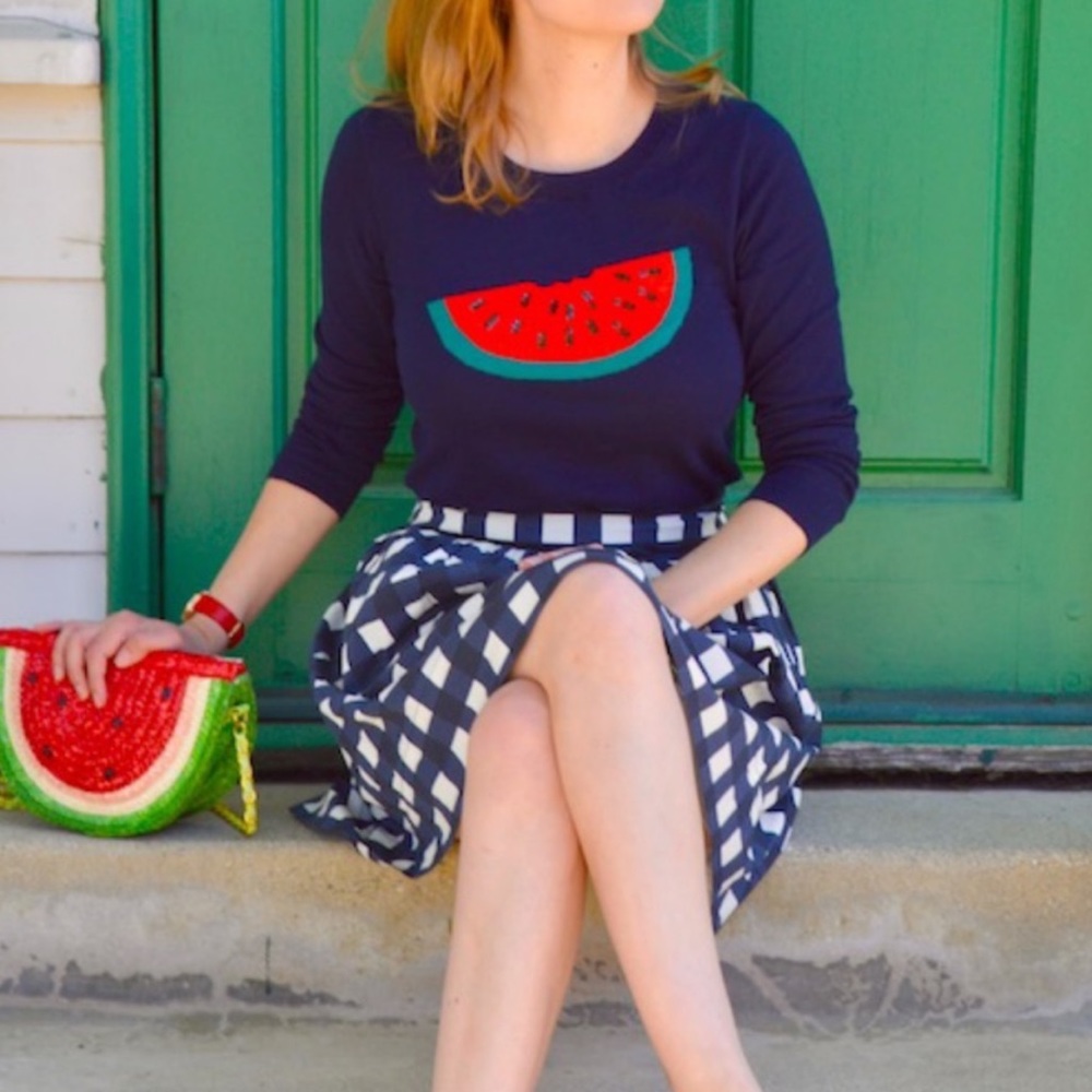 J. Crew Watermelon Teddie Sweater